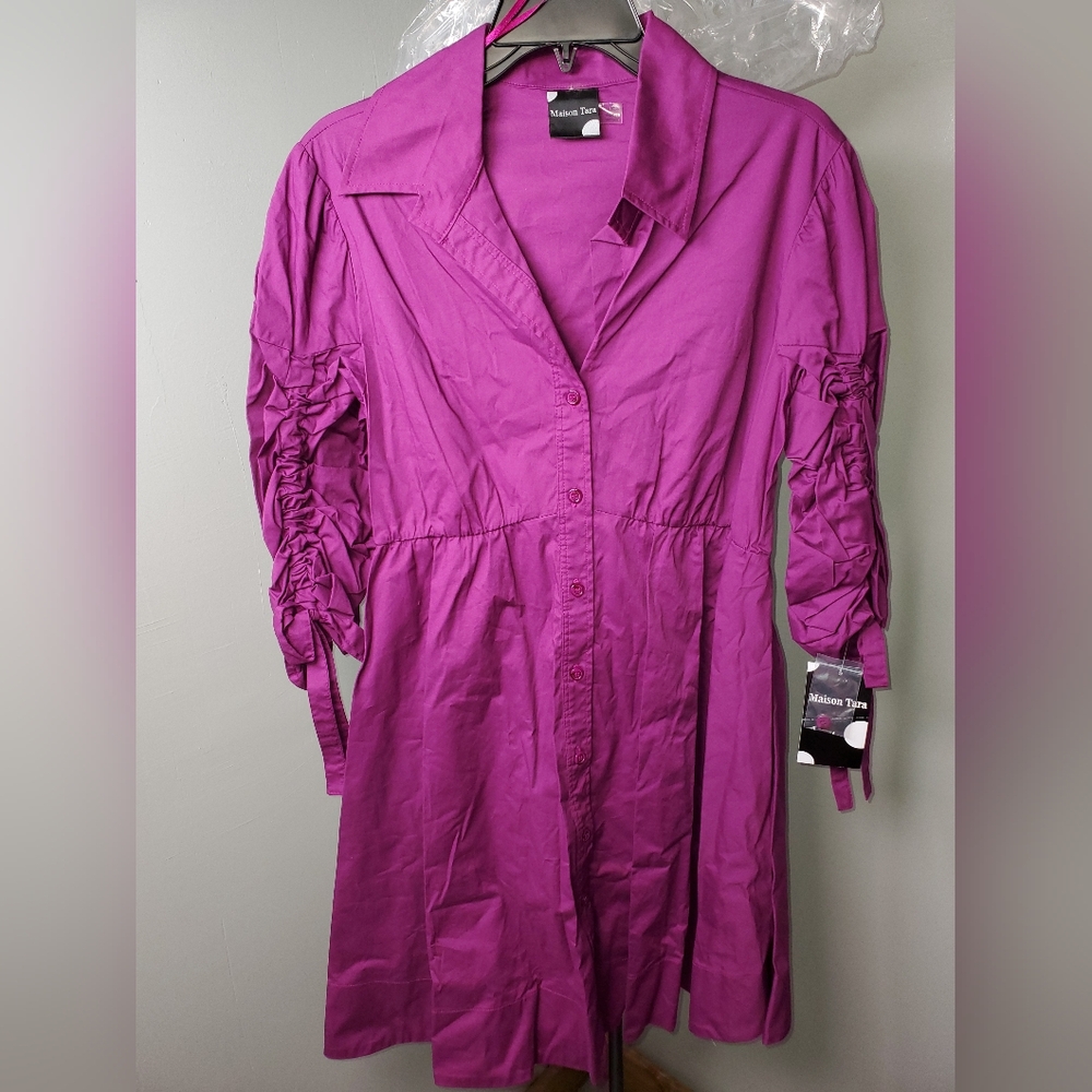 Maison Tara Vibrant Purple Dress